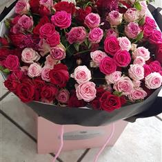 Spray rose hand tied