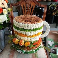 Teacup  Irish colours 